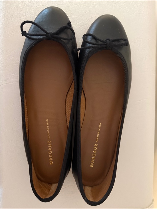 Margaux Shoes - Margaux Demi Black Leather Ballet Flats